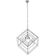 Kamloops Multi Box Chandelier Ceiling Light In Silver Nickel