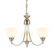 Alton 3 Lights Ceiling Pendant Light In Satin Chrome