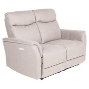 Maritime Electric Recliner Fabric 2 Seater Sofa In Taupe