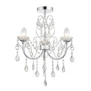 Tabitha 3 Lights Semi Flush Ceiling Light In Polished Chrome