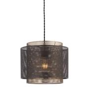 Plexus Large Pendant Light In Matt Black And Antique Brass