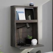 Hayward Wooden Wall Hung Laptop Desk In Charcoal Ash Pearl Oak