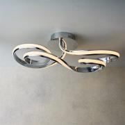 Aria LED Semi Flush Ceiling Light In Chrome