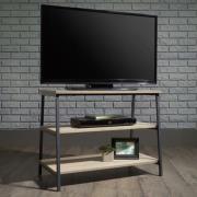 Yuma Industrial Wooden TV Stand With 2 Shelves In Charter Oak