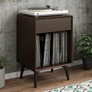 Brittan Wooden Turntable Storage Cabinet In Walnut