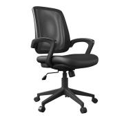 Matfen Mesh Fabric Adjustable Home And Office Chair In Black