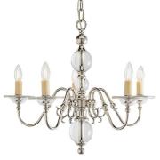 Tilburg 5 Lights Clear Crystal Pendant Light In Polished Nickel