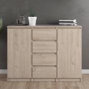 Nakou Sideboard With 2 Doors 4 Drawer In Jackson Hickory Oak