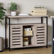 Lahaina Wooden 2 Doors 2 Shelves Sideboards In Greige