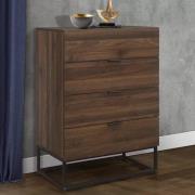 Huston Wooden Chest Of 4 Drawers In Walnut