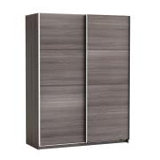 Rossett Wooden Wardrobe Large In Vulcano Oak And Linen