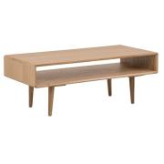 Javion Wooden Coffee Table With Shelf In Natural Oak