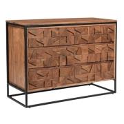 Axis Acacia Wood Chest Of 6 Drawers In Natural