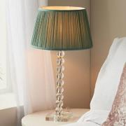 Alcoy Fir Shade Table Lamp With Clear Crystal Glass Base