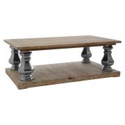 Mintaka Wooden Coffee Table With Silver Legs In Natural