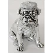 Dog With Hat And Scarf Sitting Sculpture