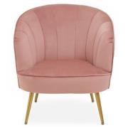 Yolinda Upholstered Velvet Armchair In Pink