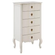 Luria Wooden Chest Of 5 Drawers In White