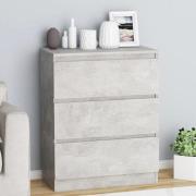 Elyes Wooden Chest Of 3 Drawers In Concrete Effect