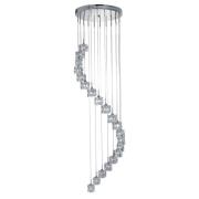 Ice Cube LED 20 Lights Pendant Light In Chrome