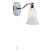 Equador LED Opal Glass Bathroom Wall Light In Chrome