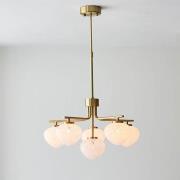 Rome Confetti Glass 6 Lights Ceiling Pendant Light In Brass