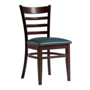 Sarnia Medium Brown Dining Chair With Lascari Vintage Teal Seat