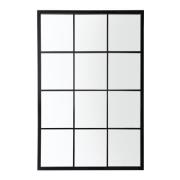 Dorland Window Pane Style Wall Mirror In Black Frame