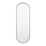 Yareli Large Oval Wall Mirror In Black Frame