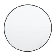 Yareli Round Wall Mirror In Black Frame