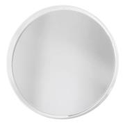 Hixson Round Portrait Bevelled Mirror In White