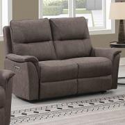 Keller Clean Fabric Electric Recliner 2 Seater Sofa In Truffle