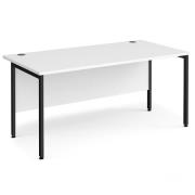 Melor 1600mm H-Frame Computer Desk In White And Black