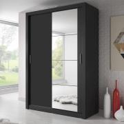 Allen Wardrobe With 2 Sliding Doors In Matt Black