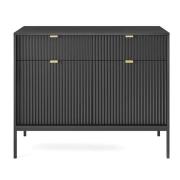 Napa Wooden Sideboard With 2 Doors 2 Drawers In Matt Black