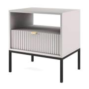 Napa Wooden Bedside Cabinet With 1 Door In Matt Grey