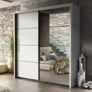 Idaho Wooden Wardrobe With 2 Sliding Doors In Matt White