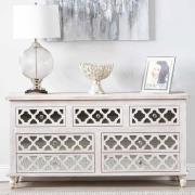 Halifax Mirrored Sideboard With 7 Drawers In Natural