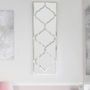 Marrakech Wall Mirror Vertical In Silver Wooden Frame