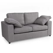 Aarna Fabric 2 Seater Sofa In Silver