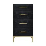 Talor Wooden Chest Of 4 Drawers Tall In Wenge