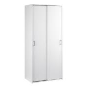 Scalia Wooden Wardrobe With 2 Sliding Doors In White