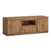 Felton Wooden TV Stand With 2 Doors 1 Drawer In Oak