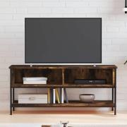 Tacey Wooden TV Stand With 2 Open Shelves In Smoked Oak