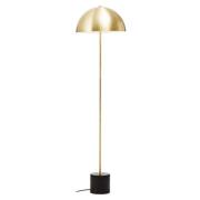 Moroni Brushed Brass Metal Table Lamp With Black Marble Base