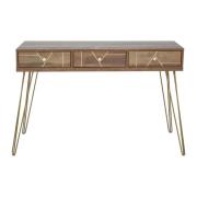 Flora Wooden Laptop Desk With 3 Drawers In Veneering Effect