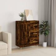 Didim Wooden Sideboard With 1 Door 3 Drawers In Smoked Oak