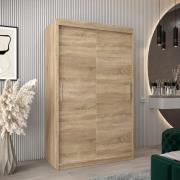 Tavira Wooden Wardrobe 2 Sliding Doors 120cm In Sonoma Oak