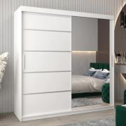 Vevey II Mirrored Wardrobe 2 Sliding Doors 200cm In White