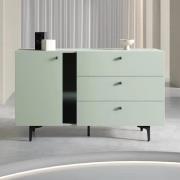 Merill Wooden Sideboard With 1 Door 3 Drawers In Sage Green